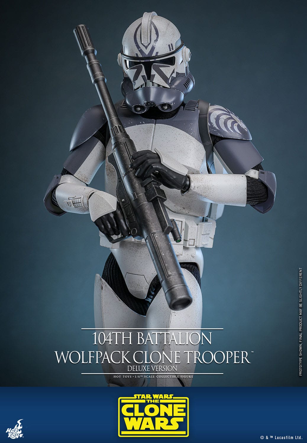 Star Wars: The Clone Wars 104th Battalion Wolfpack Clone Trooper 1/6 Scale Figure Deluxe Version (30 cm)