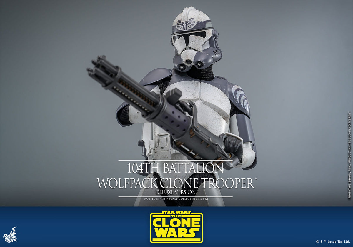 Star Wars: The Clone Wars 104th Battalion Wolfpack Clone Trooper 1/6 Scale Figure Deluxe Version (30 cm)