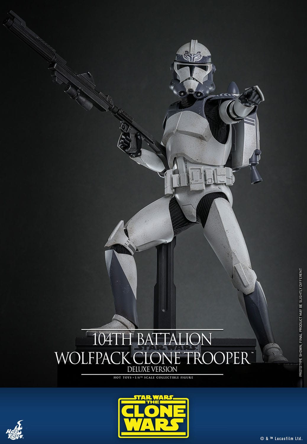 Star Wars: The Clone Wars 104th Battalion Wolfpack Clone Trooper 1/6 Scale Figure Deluxe Version (30 cm)