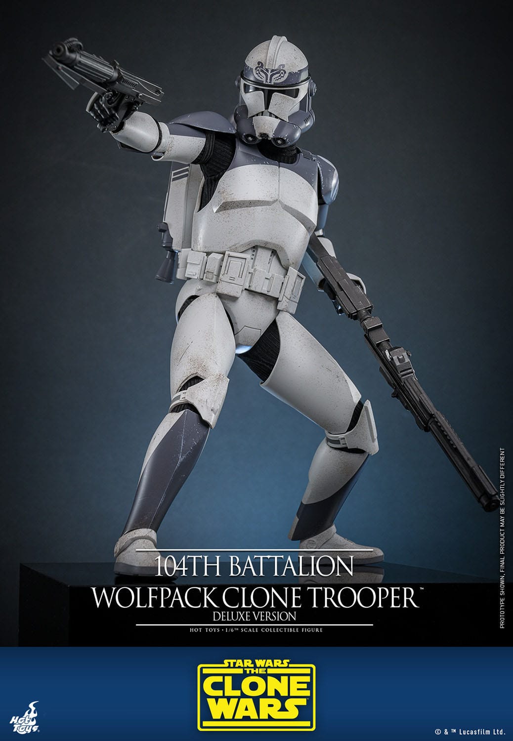 Star Wars: The Clone Wars 104th Battalion Wolfpack Clone Trooper 1/6 Scale Figure Deluxe Version (30 cm)