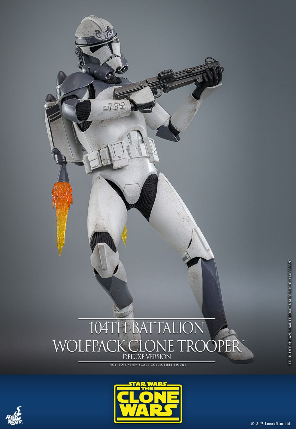 Star Wars: The Clone Wars 104th Battalion Wolfpack Clone Trooper 1/6 Scale Figure Deluxe Version (30 cm)
