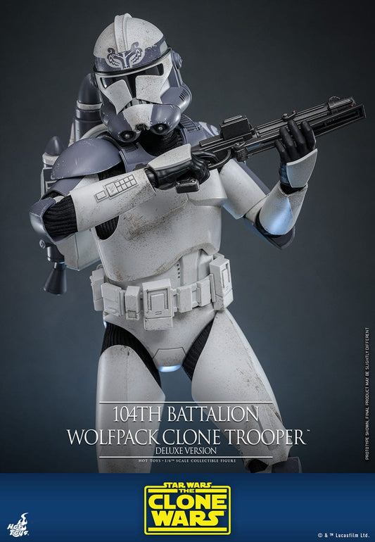 Star Wars: The Clone Wars 104th Battalion Wolfpack Clone Trooper 1/6 Scale Figure Deluxe Version (30 cm)