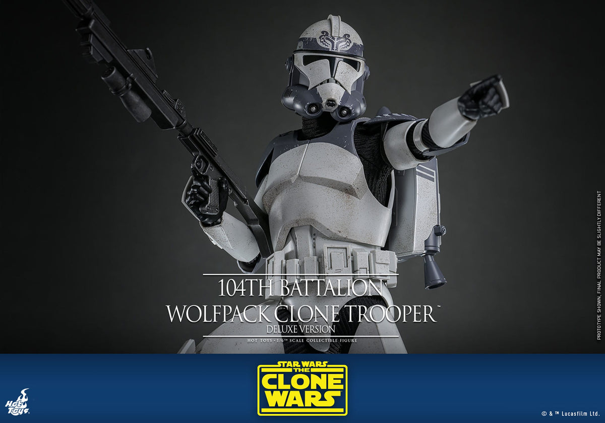 Star Wars: The Clone Wars 104th Battalion Wolfpack Clone Trooper 1/6 Scale Figure Deluxe Version (30 cm)