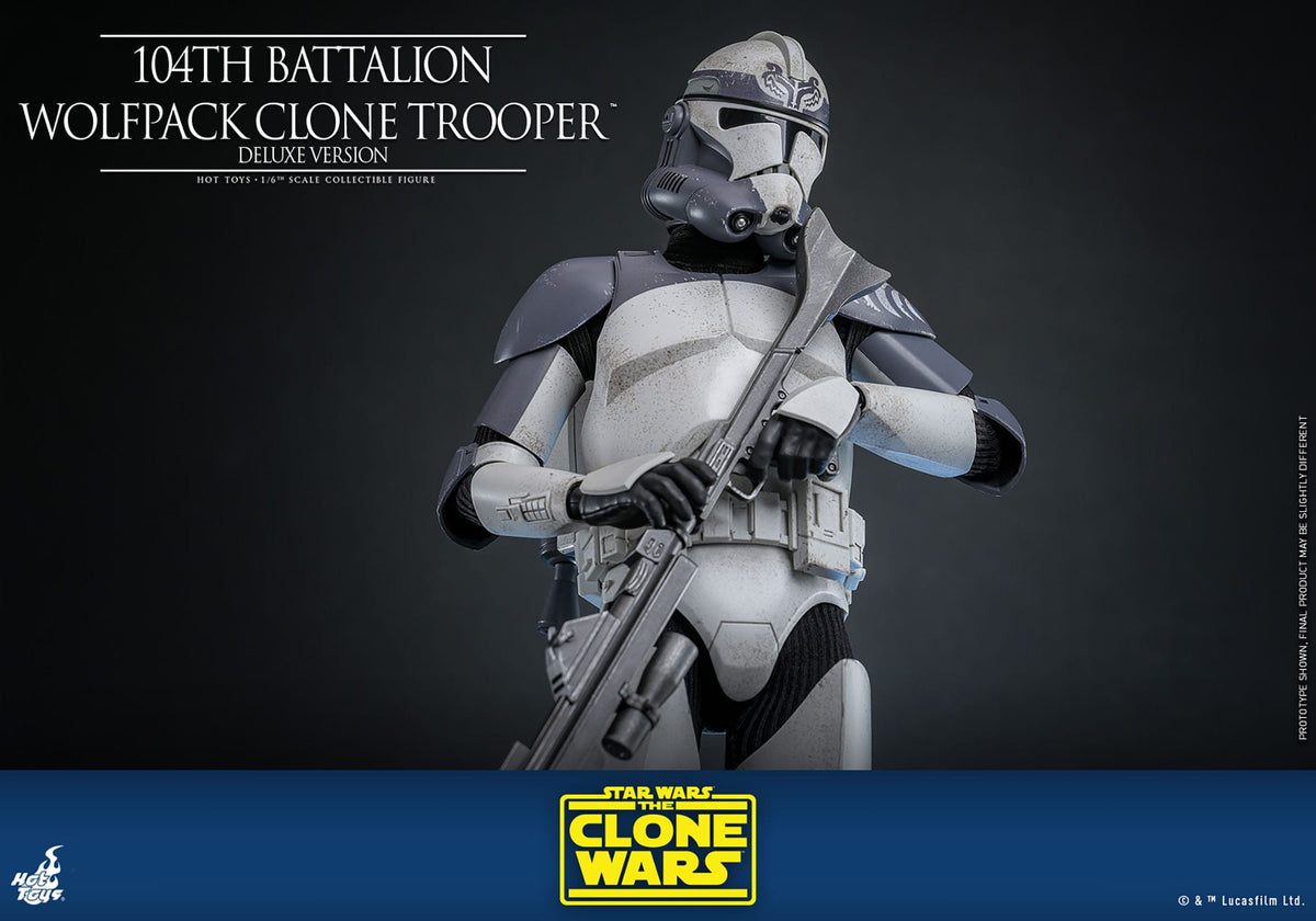 Star Wars: The Clone Wars 104th Battalion Wolfpack Clone Trooper 1/6 Scale Figure Deluxe Version (30 cm)