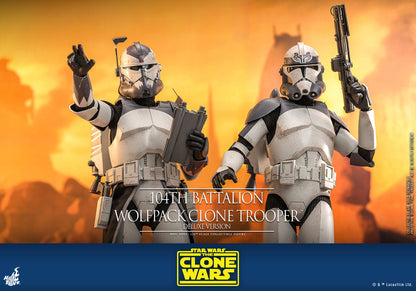 Star Wars: The Clone Wars 104th Battalion Wolfpack Clone Trooper 1/6 Scale Figure Deluxe Version (30 cm)