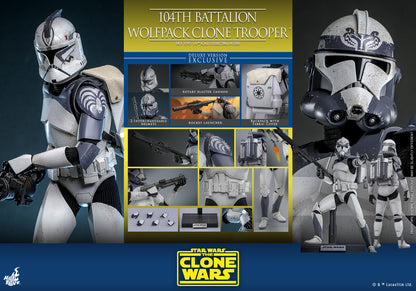 Star Wars: The Clone Wars 104th Battalion Wolfpack Clone Trooper 1/6 Scale Figure Deluxe Version (30 cm)
