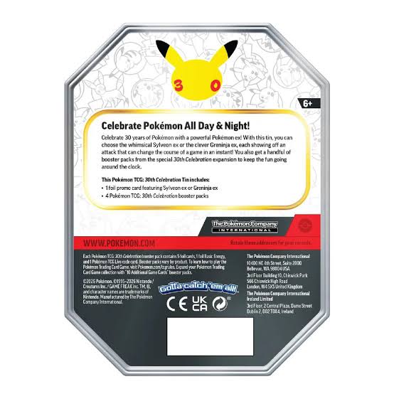 Pokemon TCG: 30th Celebration ex Tin Sylveon